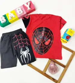 تیشرت شلوارک مرد عنکبوتی