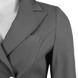 مانتو شلوار اداری بزیاق یقه بلیزری سه دکمه