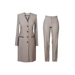 مانتو و شلوار مدل یقه هفت چهارخانه ریز