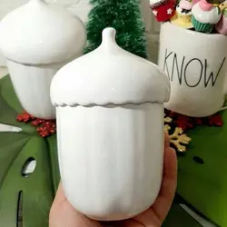 قندان بلوط سرامیکی رنگ سفید