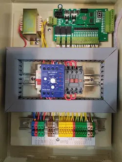 نمونه تابلوی بالابری پنج توقف تک فاز - تابلو بالابر هیدرولیک | محیا الکترونیک