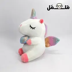 عروسک پولیشی تک شاخ قلب به دست | فروشگاه اینترنتی ململ