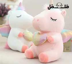 عروسک پولیشی تک شاخ قلب به دست | فروشگاه اینترنتی ململ