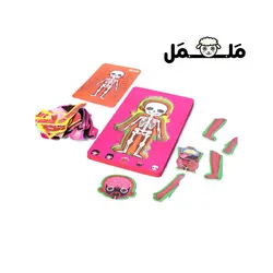 پازل آموزشی اعضای بدن دختر (دوزبانه) | فروشگاه اینترنتی ململ