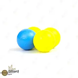 خرید توپ فوتبال دستی پلاستکی قرمز، زرد، آبی - مانی بیلیارد