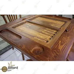 میز تمام چوب تخته نرد و شطرنج