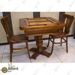 میز تمام چوب تخته نرد و شطرنج