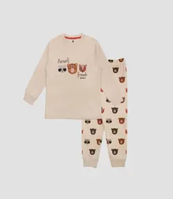 بلوز و شلوار بچگانه بانی نو طرح خرس و راکن