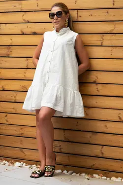 پیراهن زنانه گلاب مدل خامه دوزی