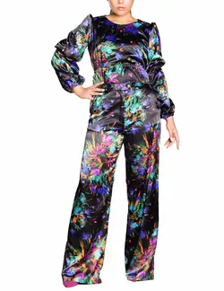 شومیز گل دار مانسین کد p60-9