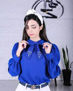 شومیز عاطی مدل یقه پاپیون