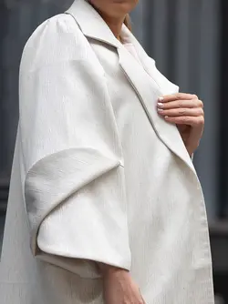 مانتو گلاب مدل ژاکارد سفید