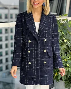 پالتو کتی شانل زنانه کوتاه آستردار پاییزی و زمستانه مزونی مجلسی گرم جدید دکمه دار بسیار پرفروش اورجینال ترک palto coat chanel