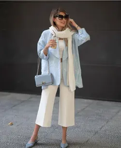 مانتو کتی ژاکارد آبی مجلسی ترک