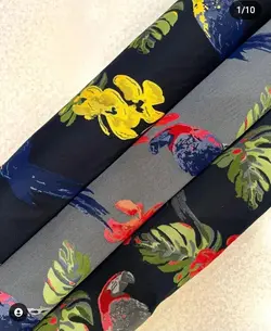 مانتو ژاکارد مشکی بهاره با گل های قرمز ترک