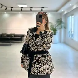 مانتو مخمل سوزندوزی شیک و خاص و لاکچری ترک