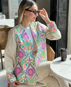 مانتو مخمل سوزندوزی