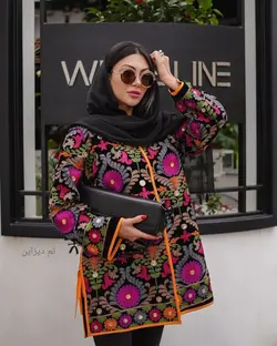 مانتو مخمل سوزندوزی