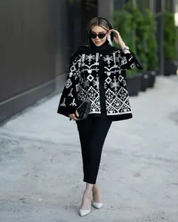 مانتو مخمل اطلس آینه کاری هندی