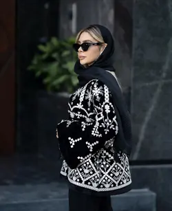 مانتو مخمل اطلس آینه کاری هندی