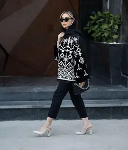 مانتو مخمل اطلس آینه کاری هندی