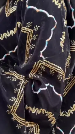 کت مخمل زمرد شیک و جذاب سوزندوزی هندی