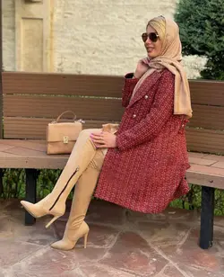 پالتو شانل قرمز ترک