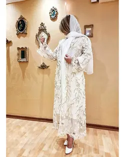 مانتو تور اپلیکه دوزی و کرپ ترک