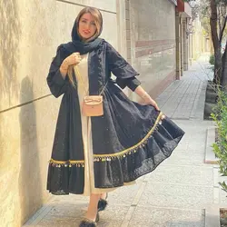 مانتو وال کتان خامه دوزی
