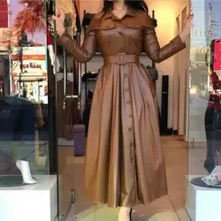 پالتو بارانی چرم اورجینال ترک