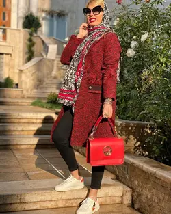 پالتو شانل قرمز اورجینال ترک