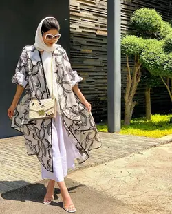 مانتو ژاکارد ارگانزا طرح گل ترک