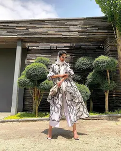 مانتو ژاکارد ارگانزا طرح گل ترک