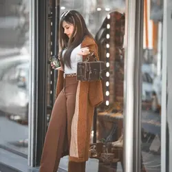 پالتو خز تدی قهوه ای بلند ترک