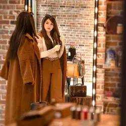 پالتو خز تدی قهوه ای بلند ترک