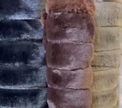 پالتو خز سفید پله ای اصل کره