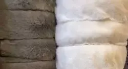 پالتو خز سفید پله ای اصل کره