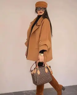 پالتو فوتر شتری و مشکی کوتاه زنانه ترک