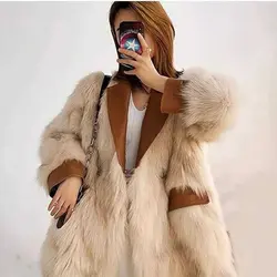 پالتو خز روباهی و چرم اورجینال ترک