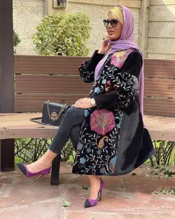 مانتو مخمل سوزندوزی برجسته ترک