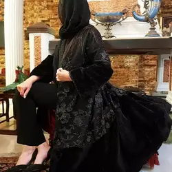 پالتو خز تور اپلیکه دوزی سوییت اورجینال ترک