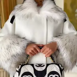 پالتو فوتر و خز سفید آستردار ترک