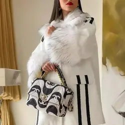 پالتو فوتر و خز سفید آستردار ترک