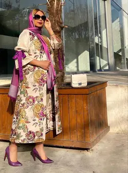 مانتو تور لیزرکات و کرپ رنگارنگ گلدار برجسته ترک