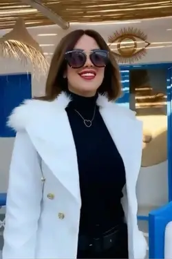 پالتو خز سفید اورجینال ترک