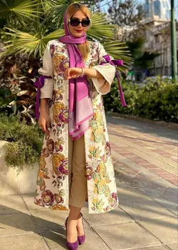 مانتو ژاکارد گل برجسته مجلسی ترک