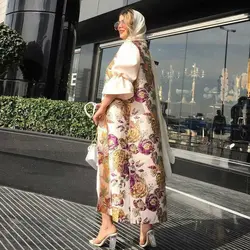 مانتو ژاکارد گل برجسته مجلسی ترک