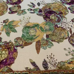 مانتو ژاکارد گل برجسته مجلسی ترک