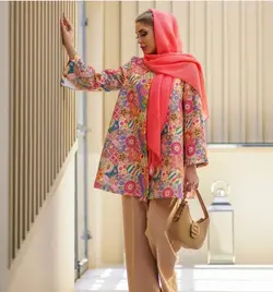 مانتو ابریشم سوزندوزی هندی