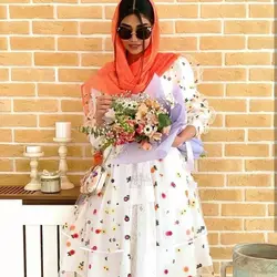 مانتو مزونی شیک و بهاره تور و سوزن دوزی و کرپ اورجینال ترک